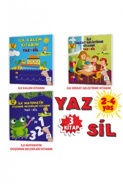 Yükselen Zeka 2-4 Yaş-mucit Karınca Serisi-1 (YAZ-SİL KİTAPLAR-İLK KALEM, ÇİZGİ, DİKKAT)