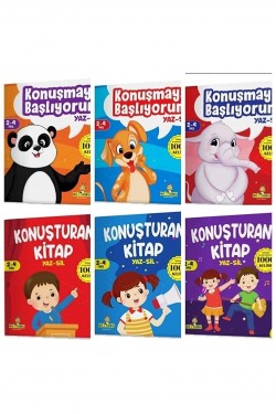 Yükselen Zeka Konuşmaya Başlıyorum Ve Konuşturan Kitaplar Yaz-sil 6 Kitap 4 Kalem