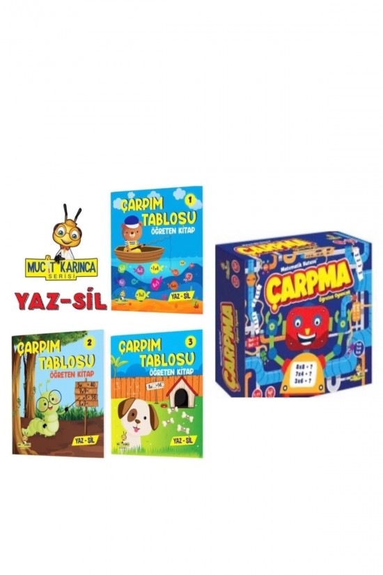 Çarpma Öğreten Oyuncak+ Çarpım Tablosu Öğreten Kitap