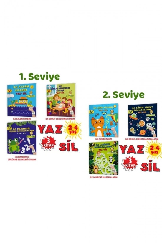 Mucit Karınca Evde Etkinlik Yaz-Sil Seti 6 Kitap 2-4 Yaş 