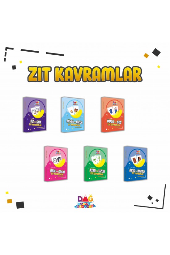 Zıt Kavramlar Seti 6 Kutu